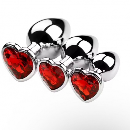 Plug Anal Joya Metálica Corazón